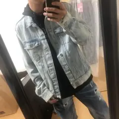 H&M L.O.G.G. デニムジャケット ライトブルー M