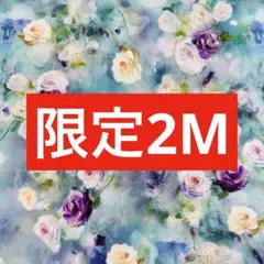 ❣️【限定】お得2M☆可愛いバラ柄　綿100% シーチング生地