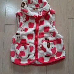 リンゴ柄フリースベスト110㎝