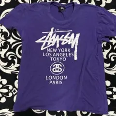 りー様専用 Stüssy 紫 Tシャツ L