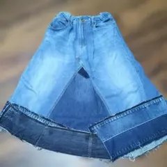 リメイクハンドメイド　デニムロングスカート
