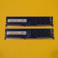 【ジャンク】PC3-12800 4GBメモリ×2枚セット