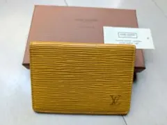 希少 ルイヴィトン エピ パスケース イエロー×紫 箱付【ヴィンテージ】