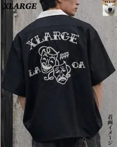 希少カラーL XLARGE ボーリングシャツ バック刺繍 完売品 サックス