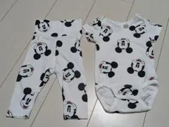 H&M ミッキーマウスロンパース・レギンスセット 4-6m