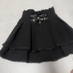 LIZLISA 2連リボンベルトスカパン ブラック - メルカリ