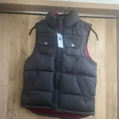 GAPグレーのリバーシブルダウンベスト120