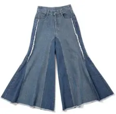 poppy ワイドフレアデニムパンツ Sサイズ