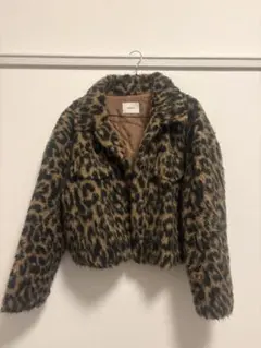 MURUA レオパード柄 ファーショートジャケット