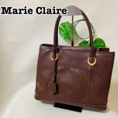 Marie Claire ブラウン レザートートバッグ