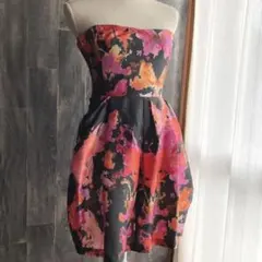 SEE BY CHLOE ドレス ワンピース シルク ブラック×レッド 総柄