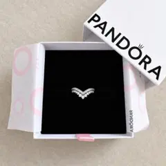 PANDORA パンドラ リング S925 サイズ50 V字モチーフ 箱付き