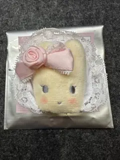 ホワイトフリルデザインシリーズ シークレットヘアクリップ マロンクリーム