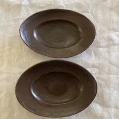 林拓児 楕円皿 オーバル 大皿 陶器 黒軸 楕円皿 大 黒釉 林拓児 - deps. shop ＆ gallery