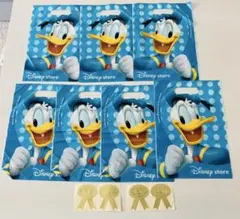ディズニーストア ドナルドダック ショップ袋 7枚セット シール付き
