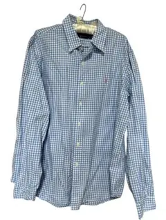 Ralph Lauren 長袖シャツ XL 青と白チェック