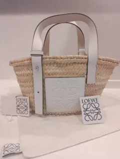 LOEWE バスケットバッグ ホワイト - メルカリ