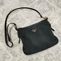 PRADA プラダ ショルダーバッグ BT0706 ナイロン ブラック 三角ロゴ
