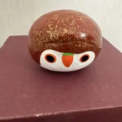 フクロウの形の陶器置物　笛型
