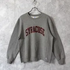 ラッセル カレッジスウェット 前V シラキュース大学 霜降りグレー M