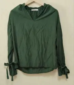 Sevendays=Sunday　スキッパーブラウス　抜き襟　キャンディスリーブ