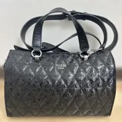 GUESS 2way ショルダーバッグ ハンドバッグ モノグラム 黒 Ｇ総柄