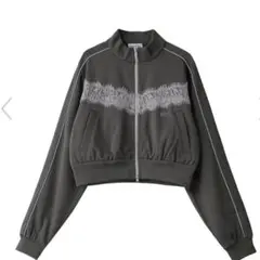maison special レースドッキングジャージートップス ダークグレーのサムネイル