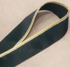 ゴールド&ラメストーン重ね襟(黒)　卒業式　袴　前撮り　振袖　成人式　着物