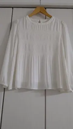 ESSEME ホワイト長袖ブラウス