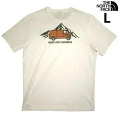 US限定新品 ノースフェイス L アウトドア グラフィック Tシャツ ホワイト系