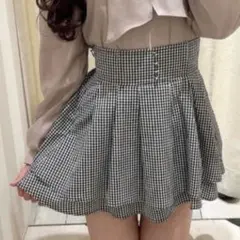 evelyn ダブルフレアスカート ギンガム