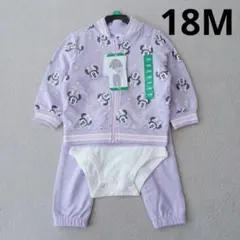 新品☆ディズニー 3点セット トレーナー ロンパース ズボン 18M かわいい