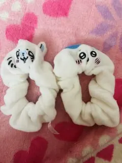 モモンガ ハチワレ シュシュ2個セット