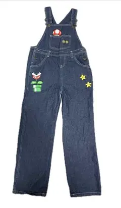 美品スーパーマリオ ヨッシー デニム サロペット 130 任天堂usj