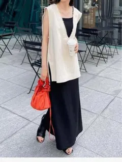 【新品】 Discoat ディスコート ジレ ベスト アイボリー Vネックベスト