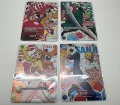 ラウンドワン限定 ワンピースカード　４枚セット　ルフィ　ONE PIECE