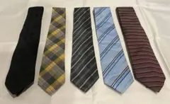 ブランドネクタイ　まとめ売り　セット販売　5本セット　シルク　同梱のみ値下げ可能