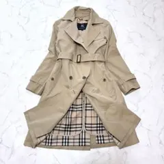 【美品】バーバリーロンドン ハニーベージュ ギャバジン トレンチコート ライナー
