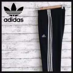 aｍ5087 アディダス トラックパンツ 紺 M 3本ライン 刺繍