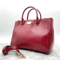 マイケルコース　ショルダーバッグ　2WAY 肩掛け　斜め掛け　レザー　赤