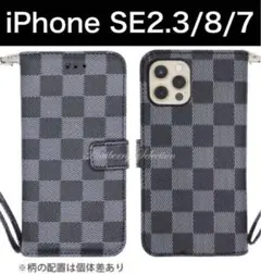 ◆大人気商品◆ iPhoneケース チェック柄 ブラック カバー