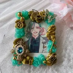 ❁⃘*.゜グリーン×ゴールドなトレカケース❁⃘*.゜ ホイップデコ