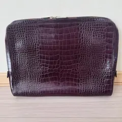 Paul Smith ポールスミス クロコダイル型押し クラッチバッグ　ボルド