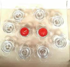 カップキャンドル用スタンド/ガラス製/10個/カップキャンドル２個のサムネイル