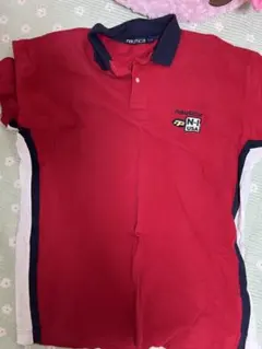 nautica レッド ポロシャツ L