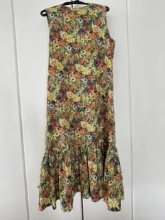 VIS 花柄ロングワンピース　ノースリーブワンピース　リゾートワンピース