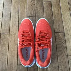 ASICS テニスシューズ レッド