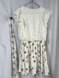 AS KNOW AS Pinky レース花柄ワンピース