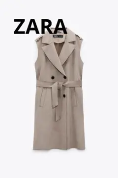 美品☆ZARA スウェード風ベスト　ベージュ