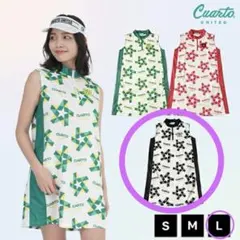 CUARTO UNITED 星柄 ワンピース　ゴルフウェア　　　レディースL